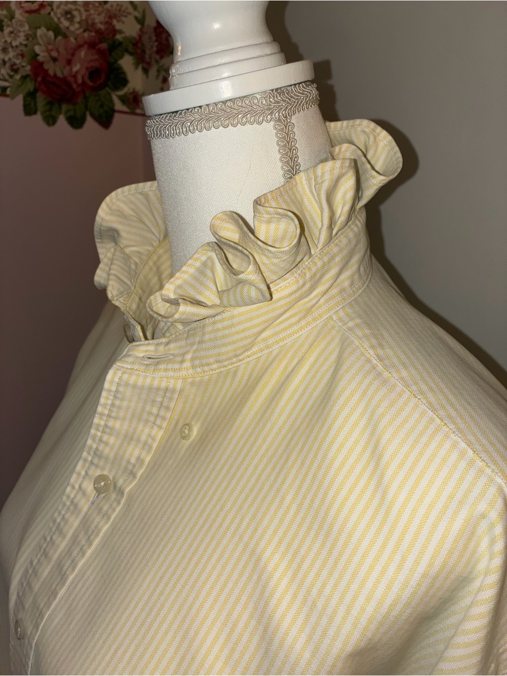 Ralph Lauren Re-Worked Ruffled Collar “Girly” Shirt.